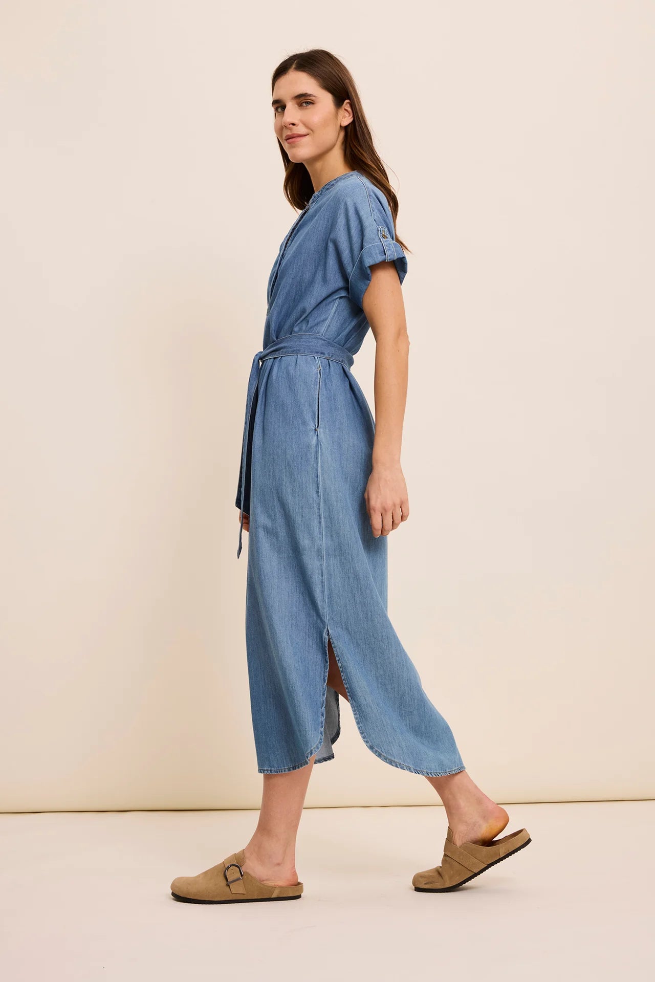 Five Renee Light Blue Denim Dress