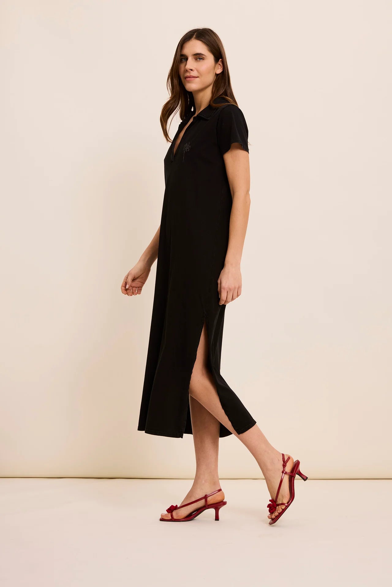 Five Palm Tree Dress-Black