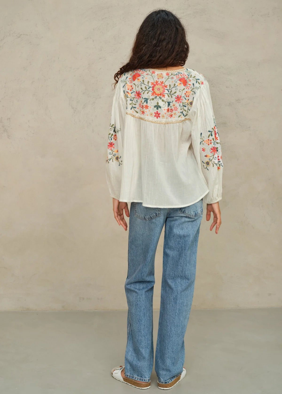 M.A.B.E Loren Embroidered Top