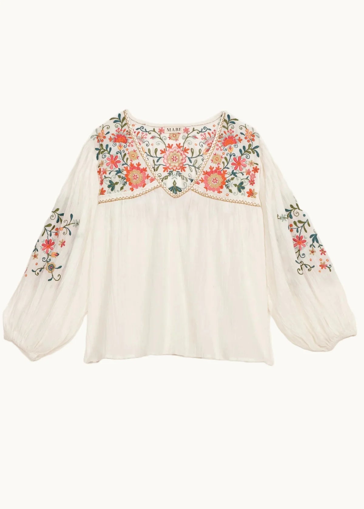 M.A.B.E Loren Embroidered Top
