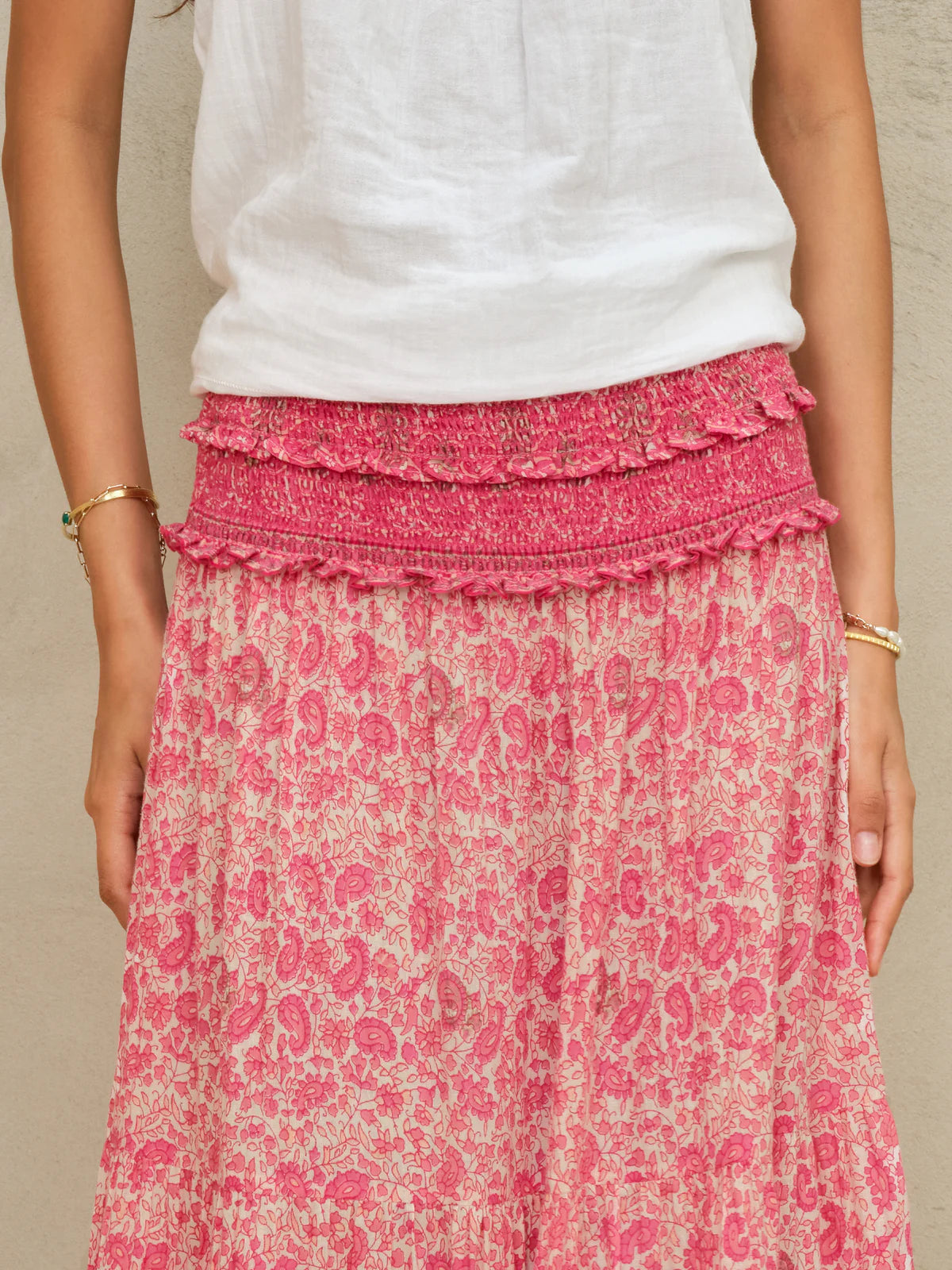 M.A.B.E Esti Maxi Skirt-Pink