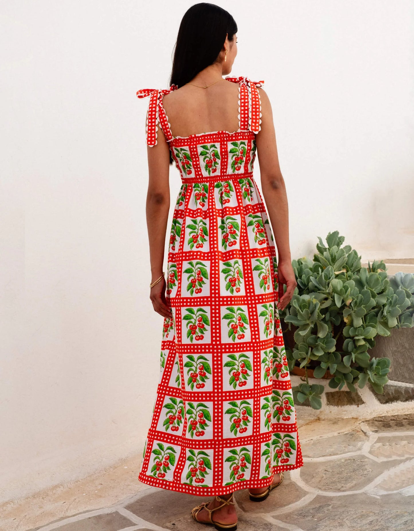 Pink City Prints Cherry Picnic Immy Dress