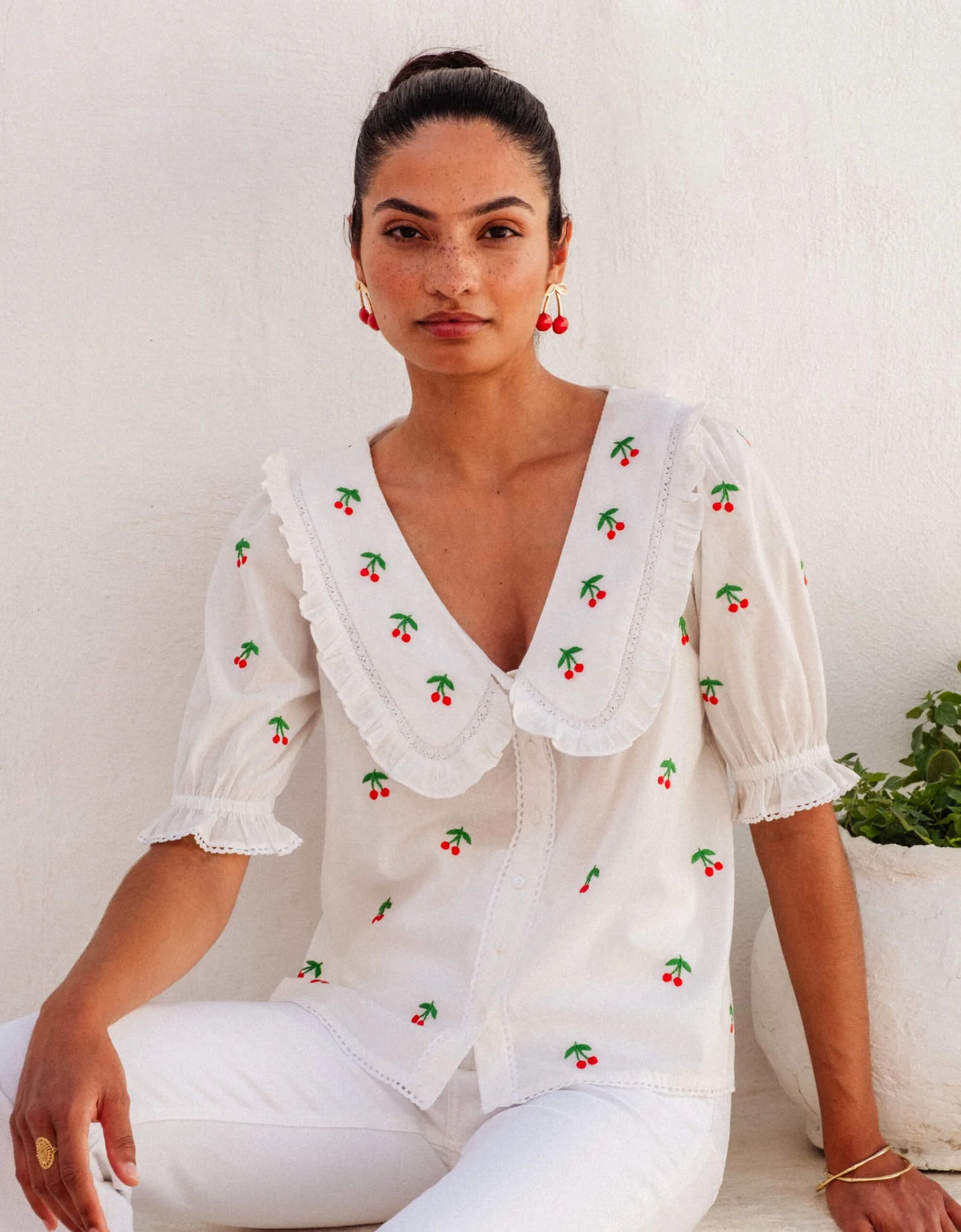 Pink City Prints Cherrylicious Ava Blouse
