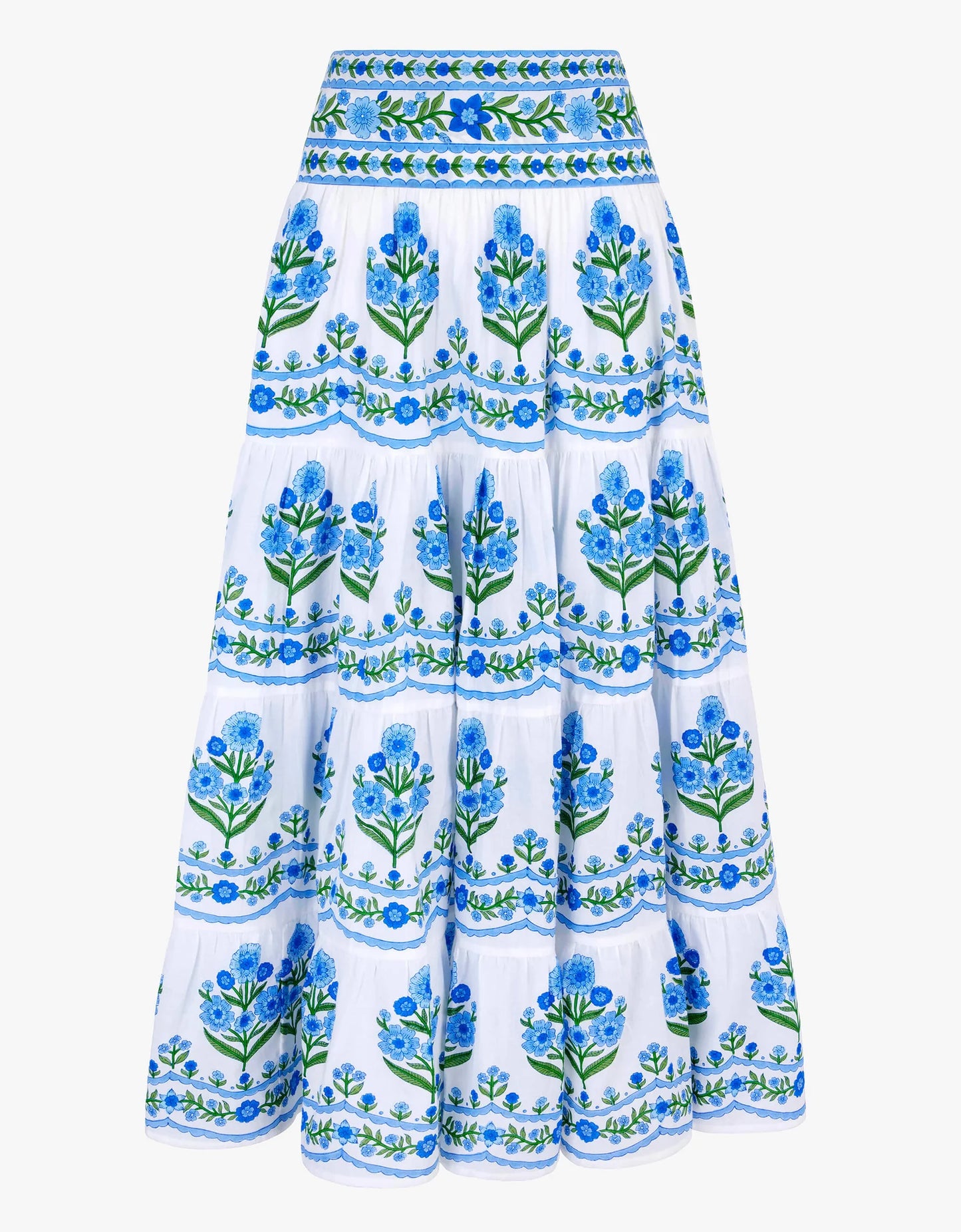 Pink City Prints Lapis Medow Rah Rah Skirt