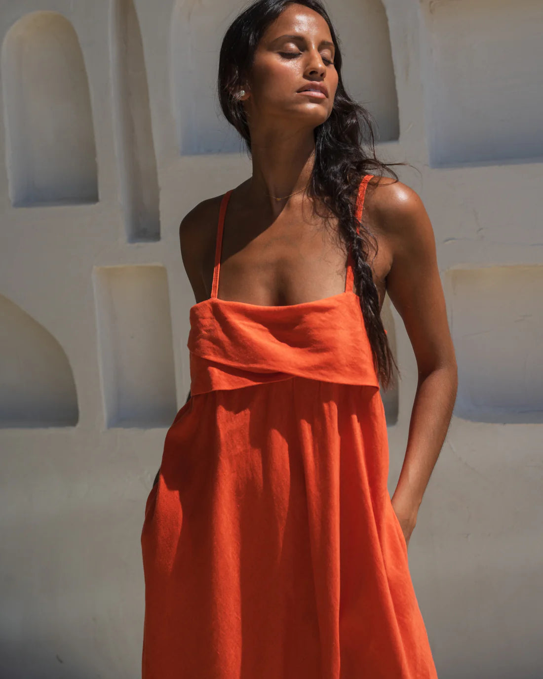 Lilly Pilly Kiko Linen Dress-Spritz