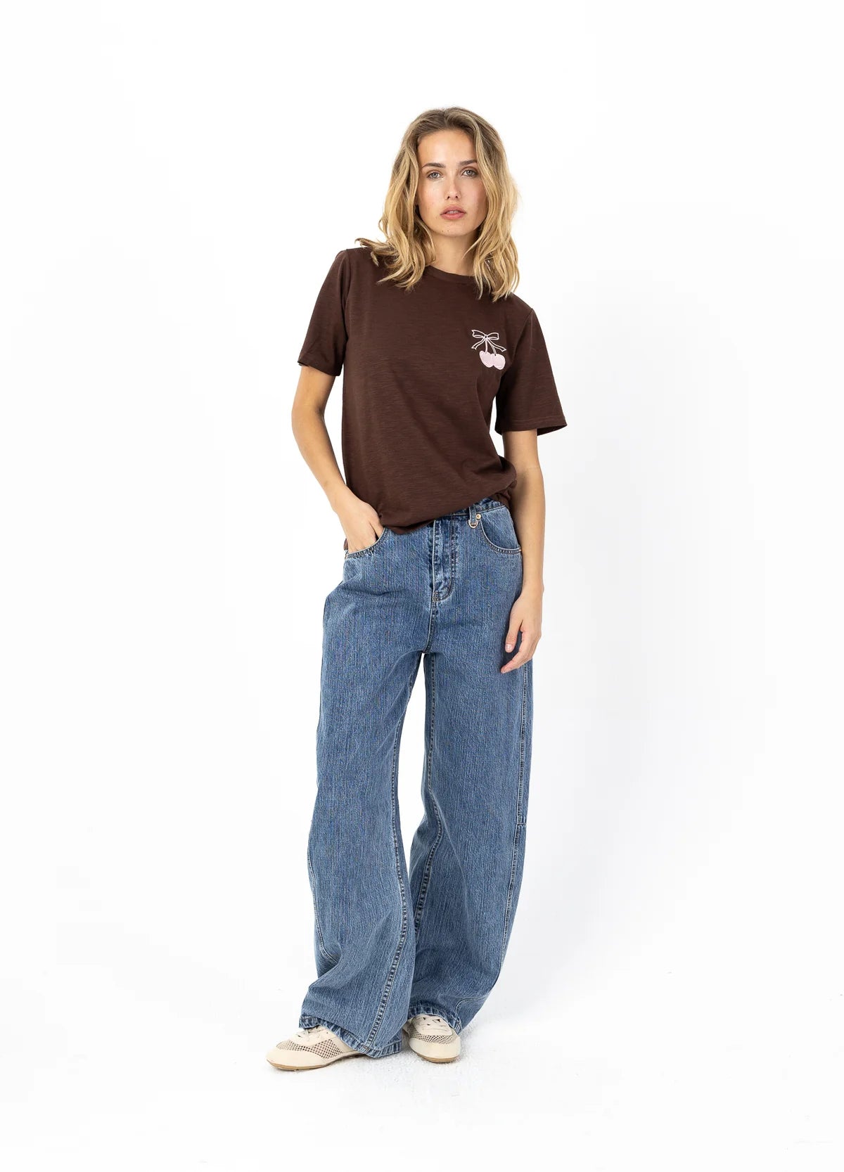 CC Heart Mini Cherry T shirt-Chocolate Nut
