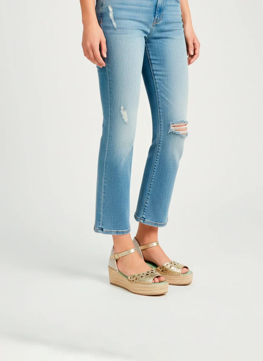 Star love Dalim Gold Heart Low Wedge Esperdrilles