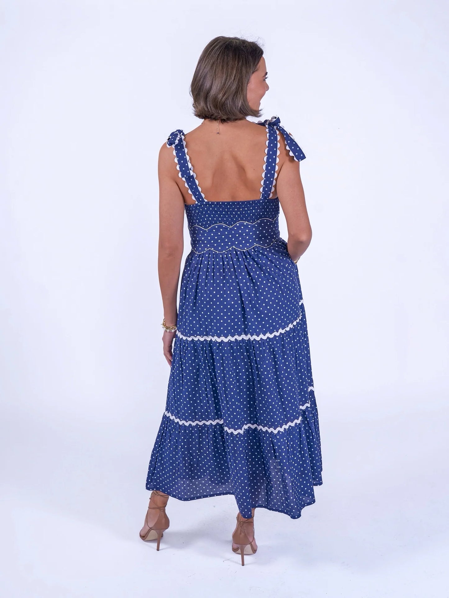 New Day Originals AMORE Dress in Navy Dotty