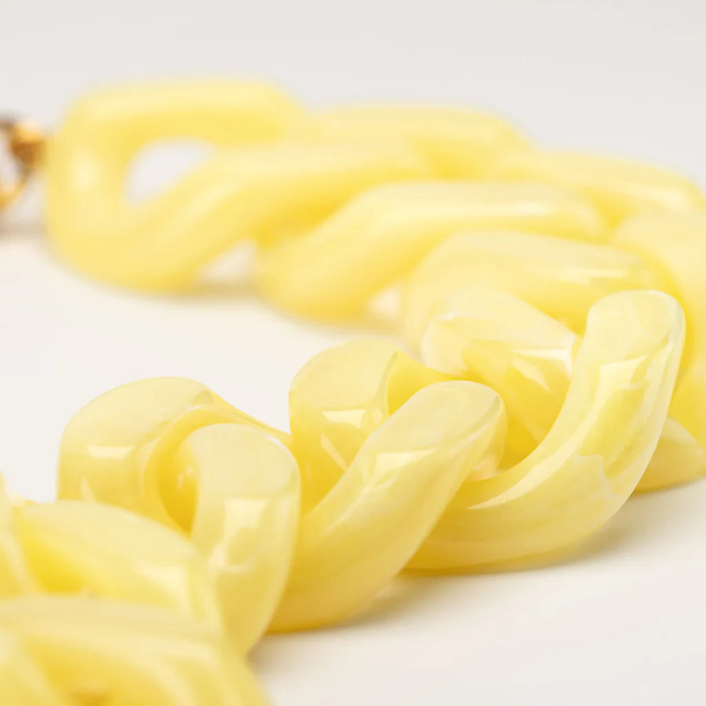 Vanessa Baroni Flat Chain Bracelet Lemon Marble