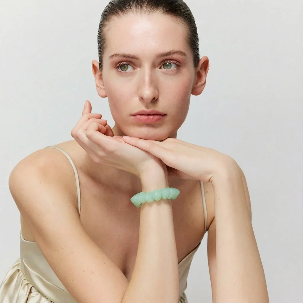 Vanessa Baroni Stone Flex Bracelet Opaline Mint