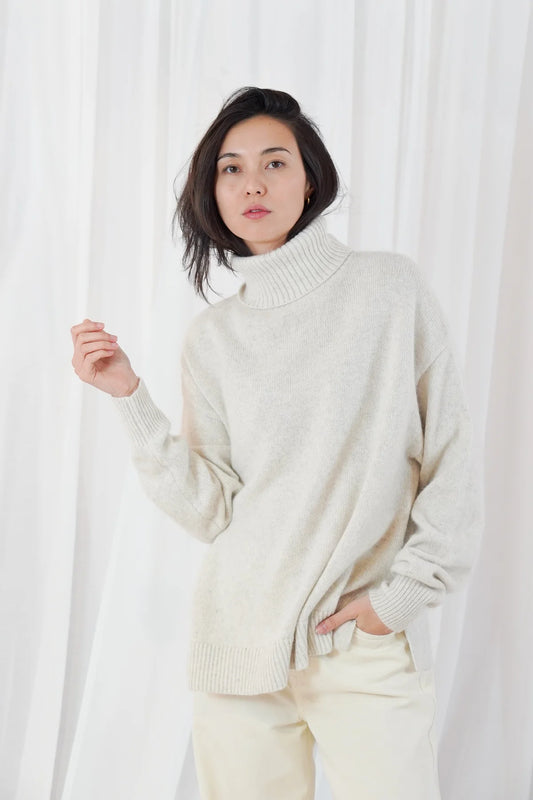 TWNS Greeley Jumper- mottled beige