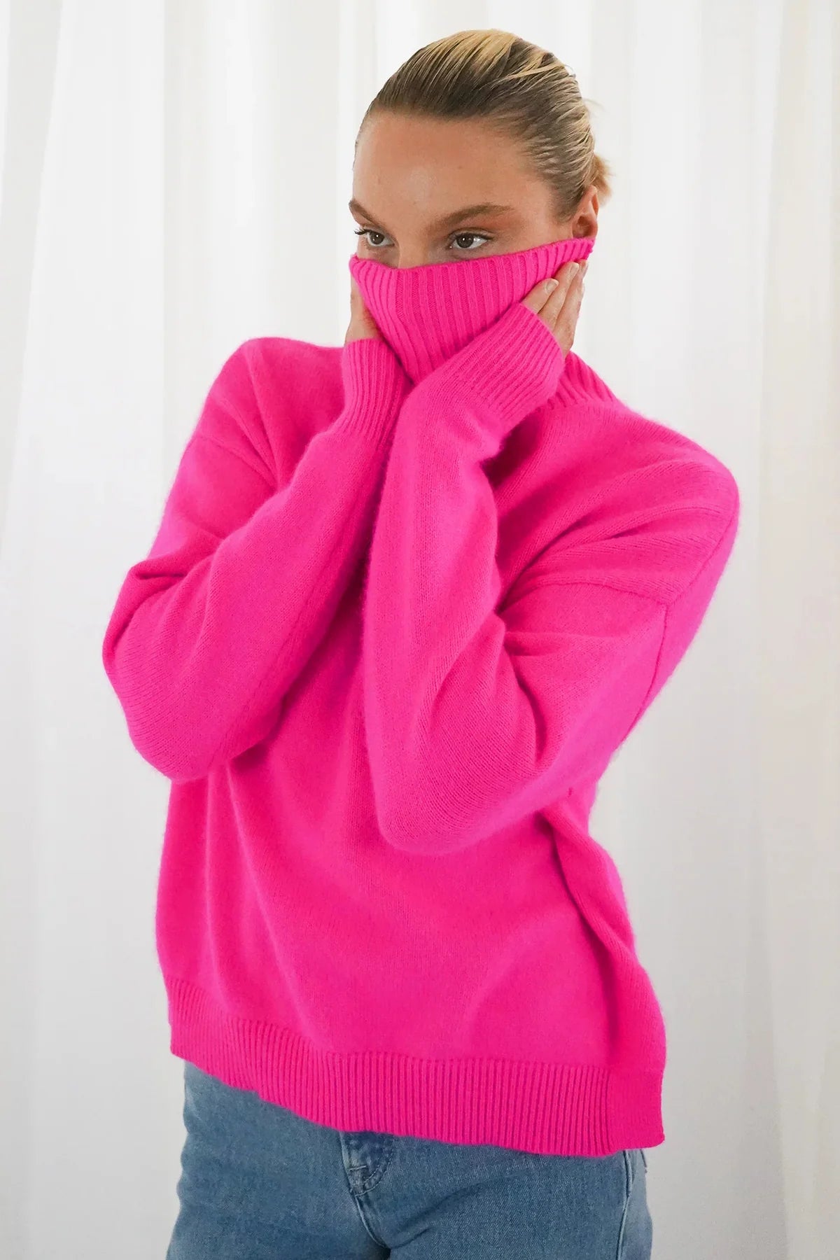 TWNS Greeley Jumper- neon pink