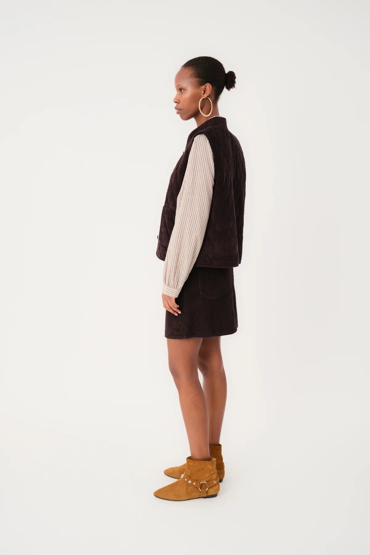 Lollys Laundry Cairo Vest- Dark Mocha