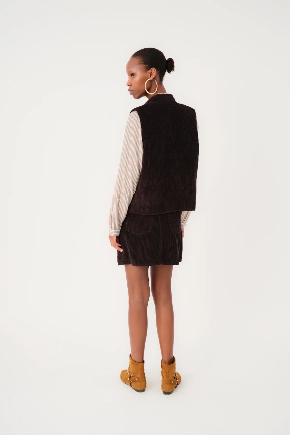 Lollys Laundry Cairo Vest- Dark Mocha