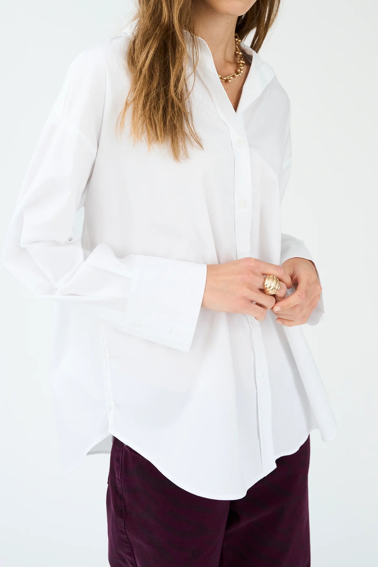 Pieszak Nyla White Poplin Shirt