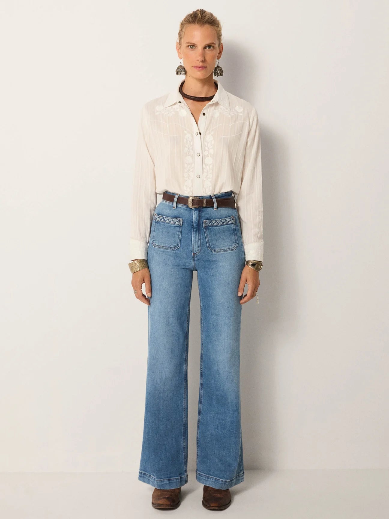 Maison Hotel Giuletta Pant-light blue denim