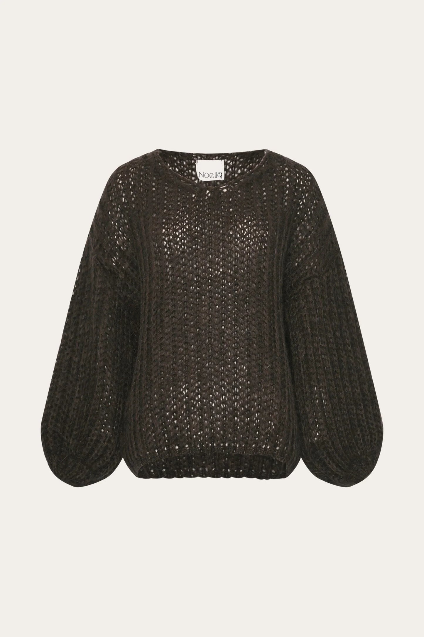 Noella Joseph Knit Sweater-Dark Brown