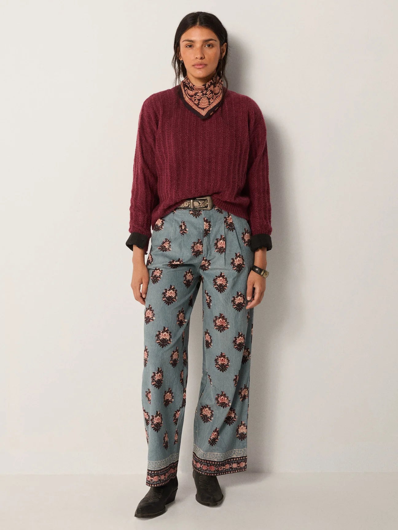 Maison Hotel Nina Sweater-Wine