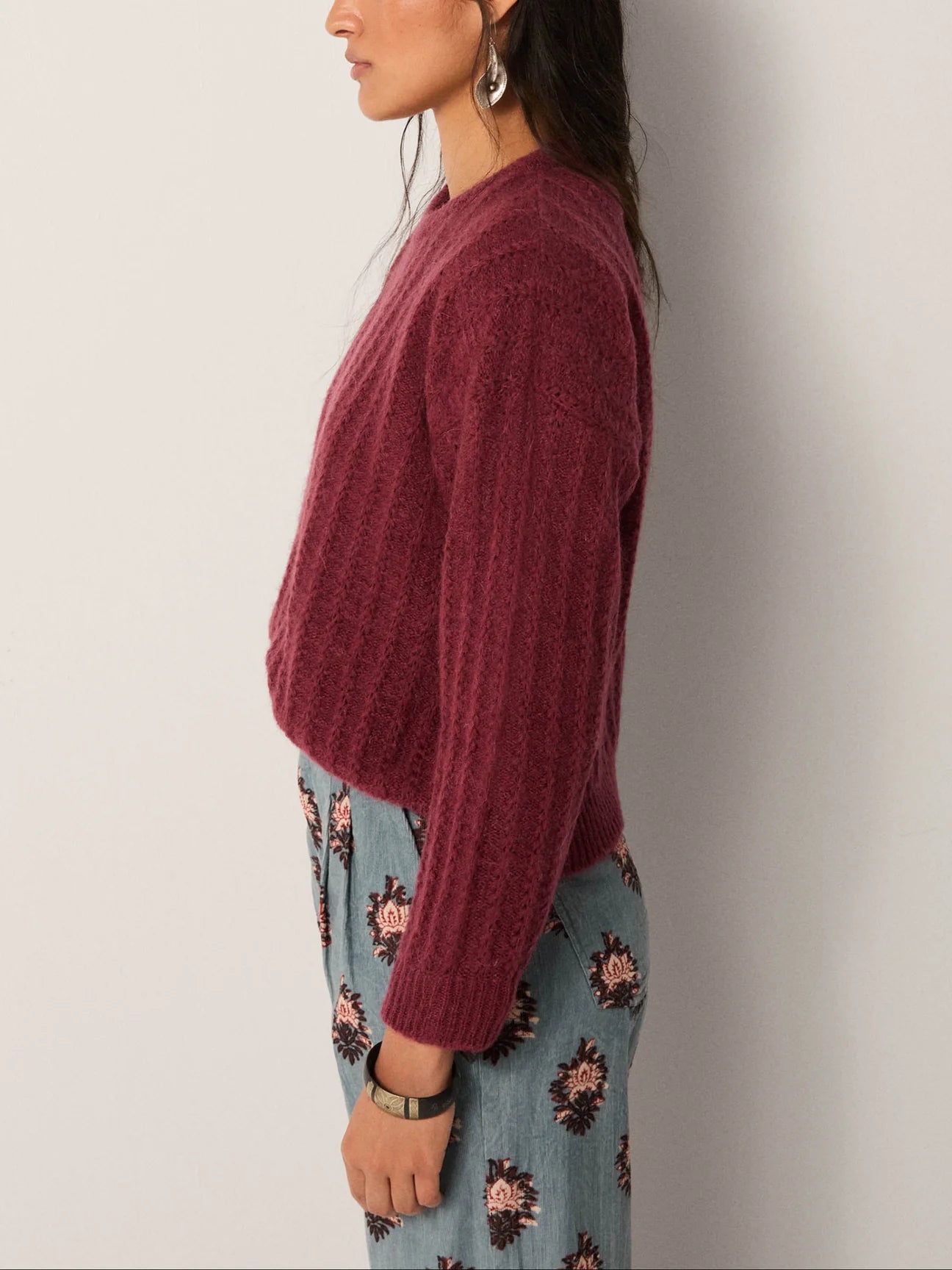 Maison Hotel Nina Sweater-Wine
