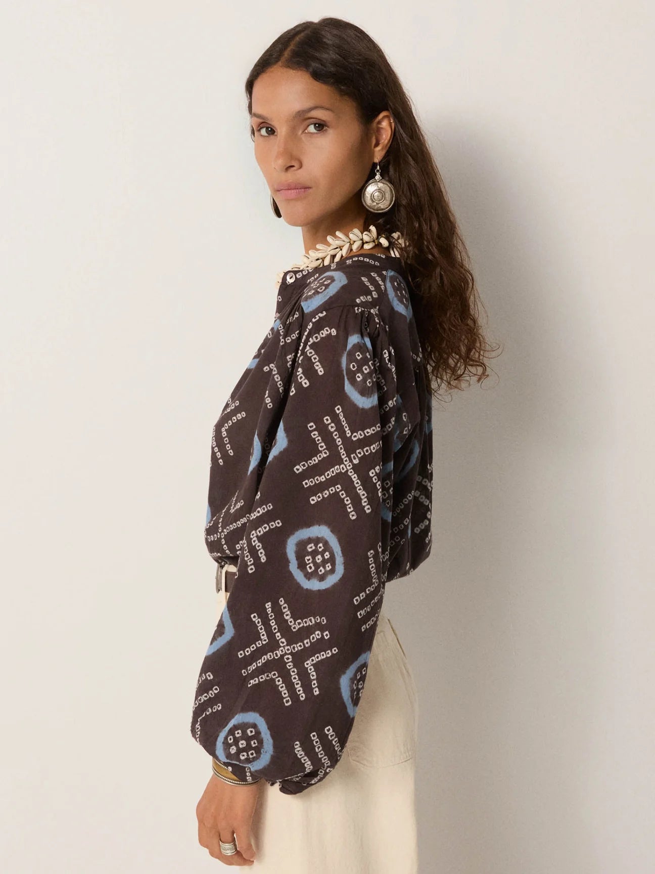 Maison Hotel Omara Blouse-Stormy Blue