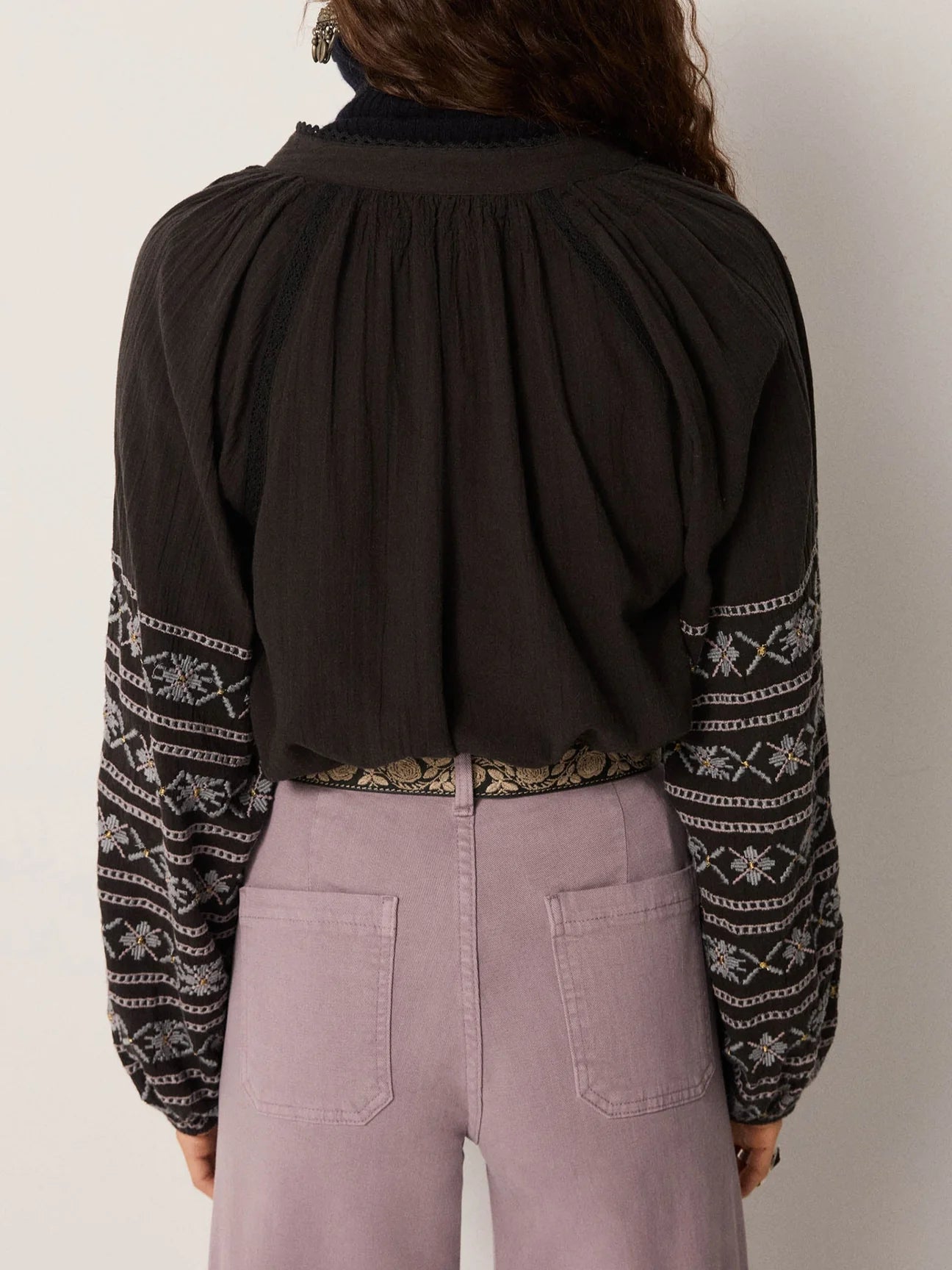 Maison Hotel Virginia Blouse-Dusty Blue