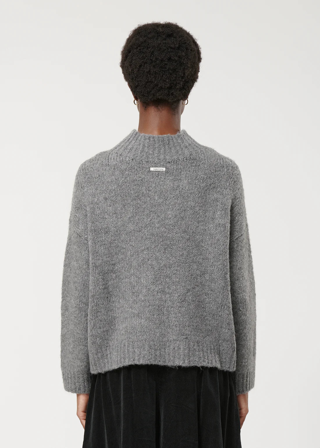 Humility Grey Boucle Knit Sweater