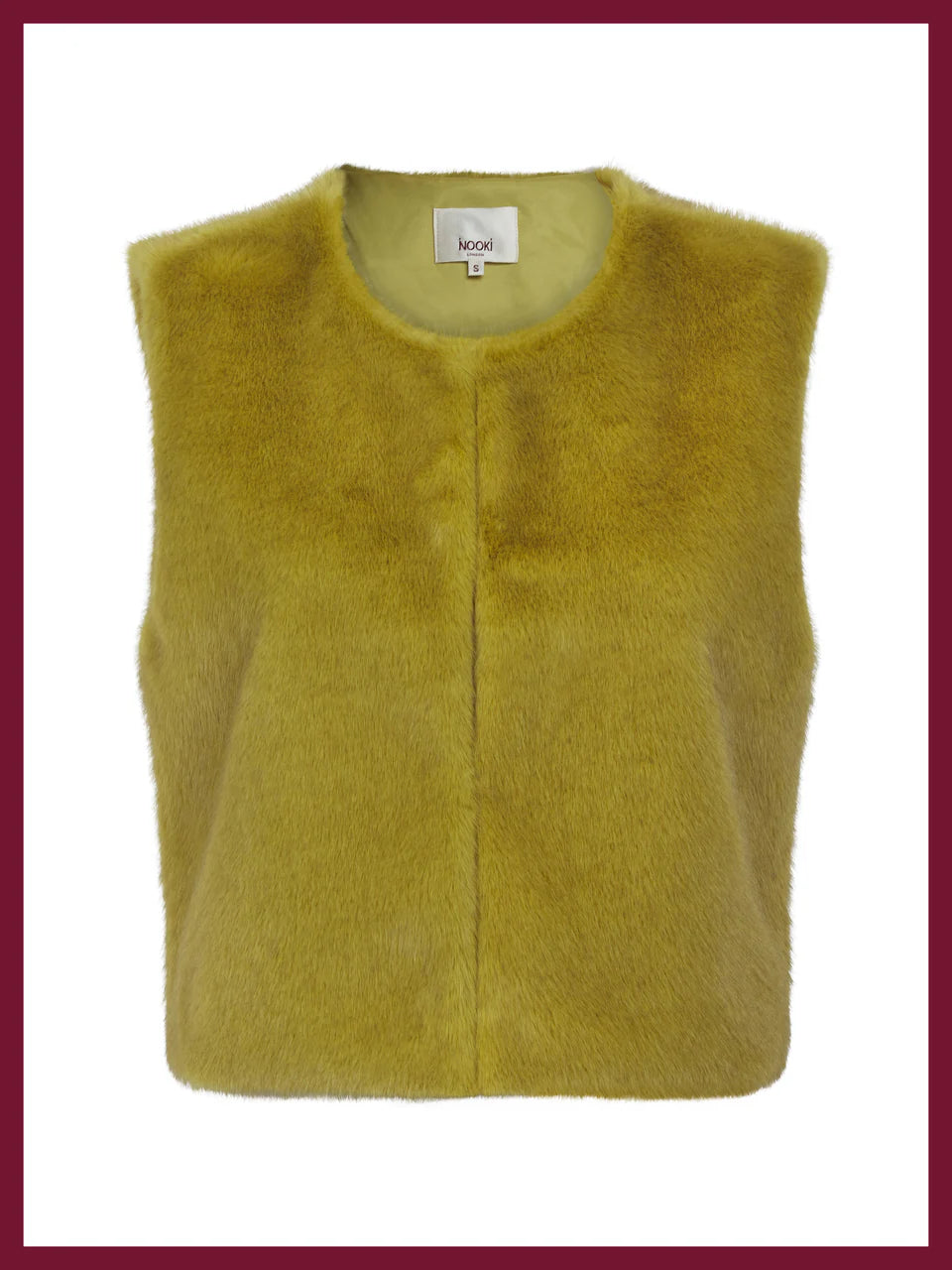Nooki Edelweiss Faux Fur Gilet-Chartreuse