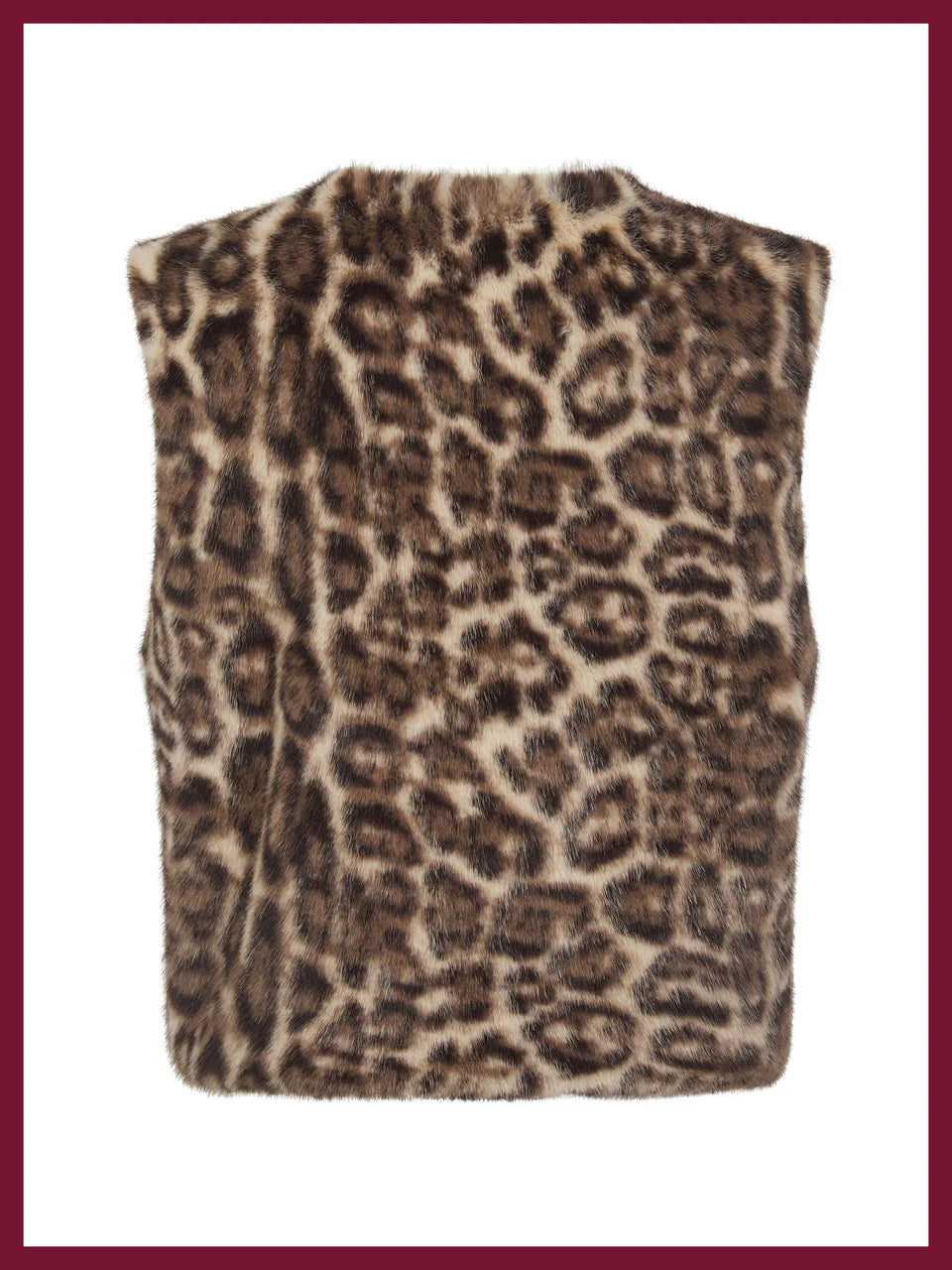 Nooki Edelweiss Faux Fur Gilet-Natural Leo