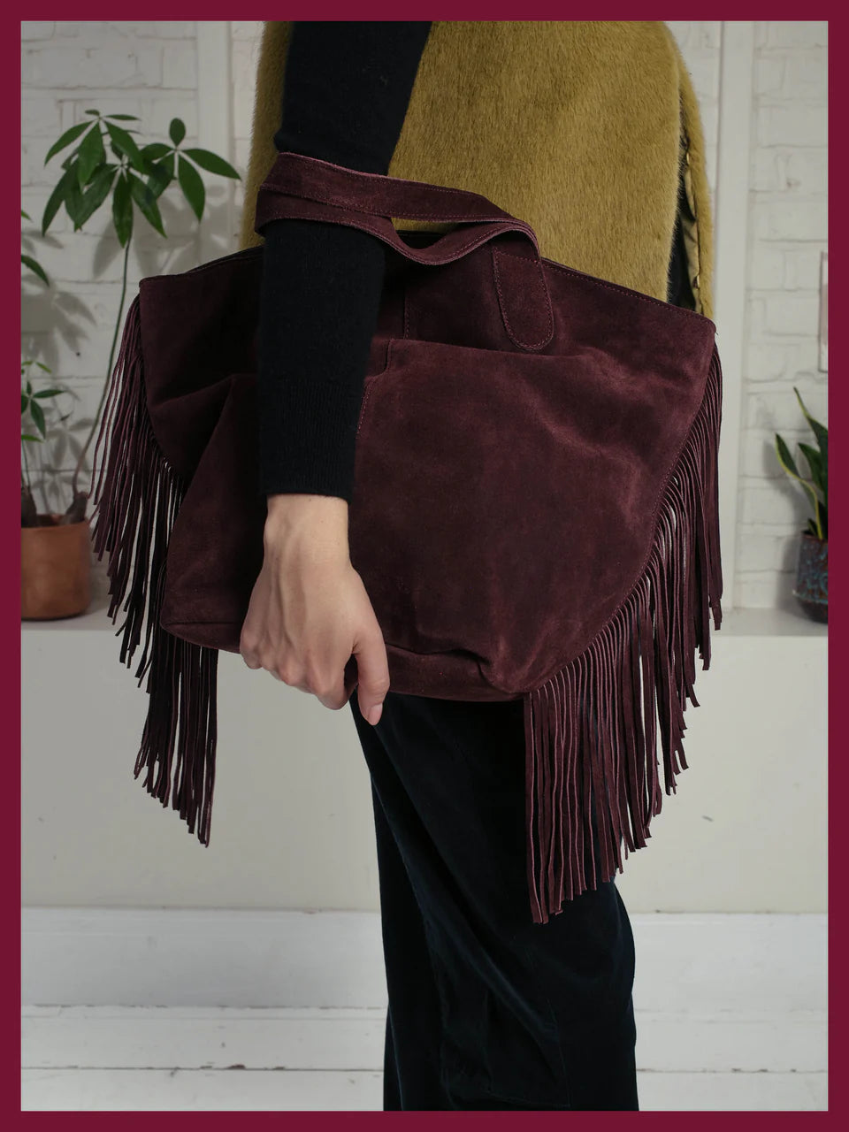 Nooki Vancouver Suede Tote-Plum