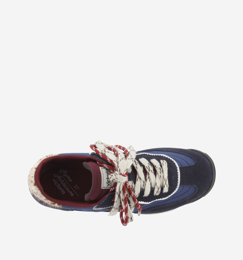 Victoria Saturno Nylon & Suede Trainers-Marino