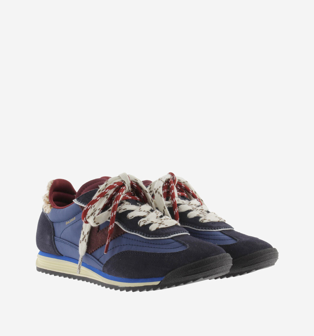 Victoria Saturno Nylon & Suede Trainers-Marino