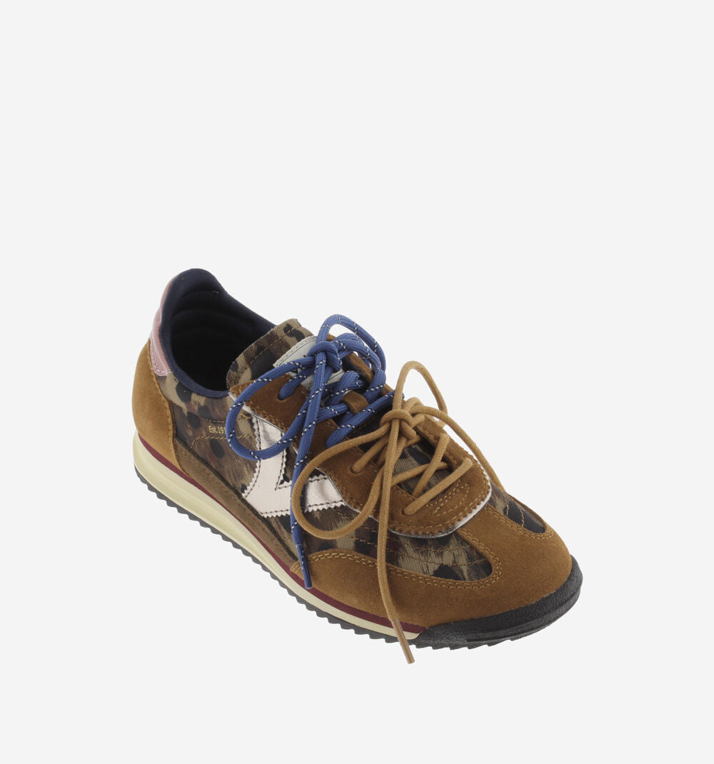 Victoria Saturno Nylon Animal Print & Suede Trainers