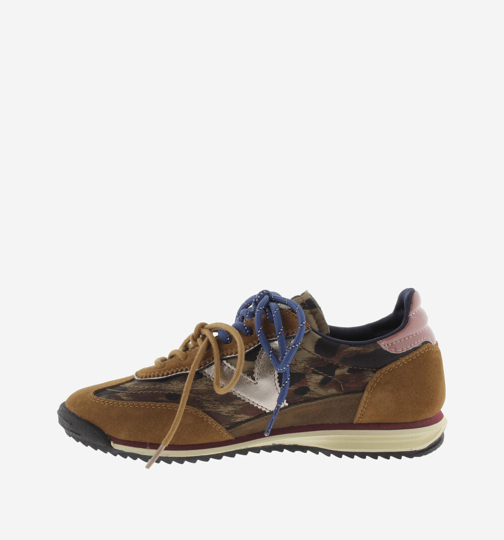 Victoria Saturno Nylon Animal Print & Suede Trainers