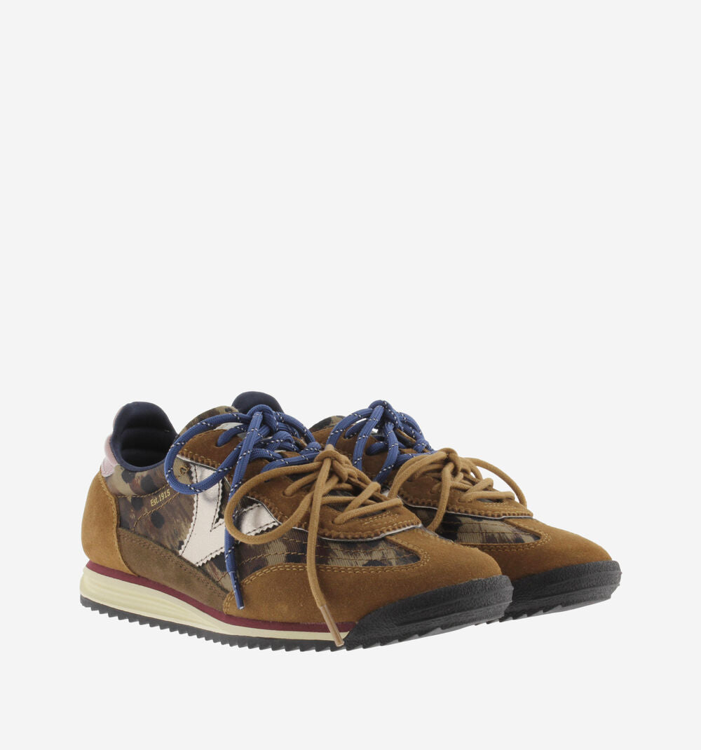 Victoria Saturno Nylon Animal Print & Suede Trainers