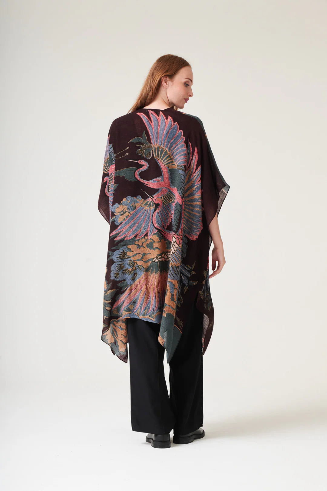 One Hundred Stars Crane Plum Wool Throwover