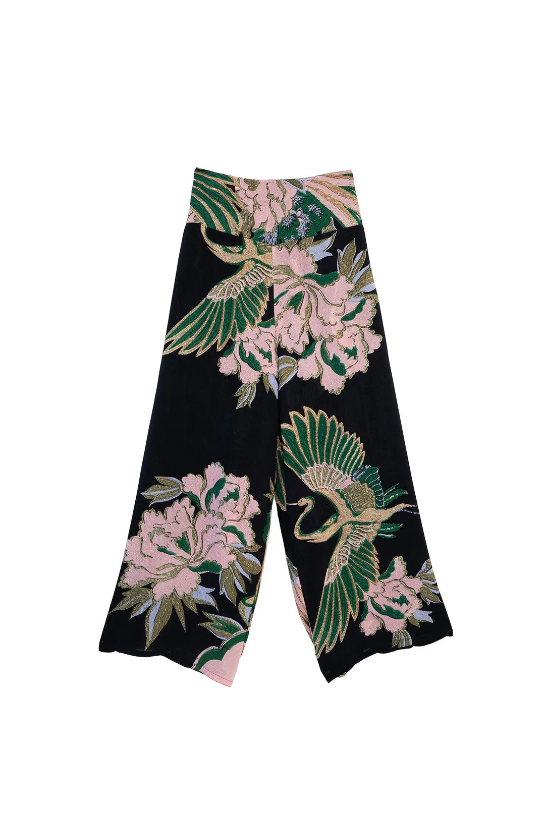 One Hundred Stars Crane EmeraldCrepe Palazzo Pants