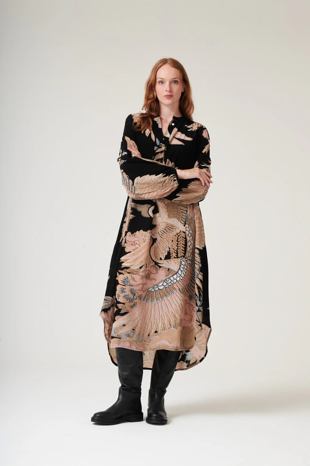 One Hundred Stars Crane Black Darcy Dress