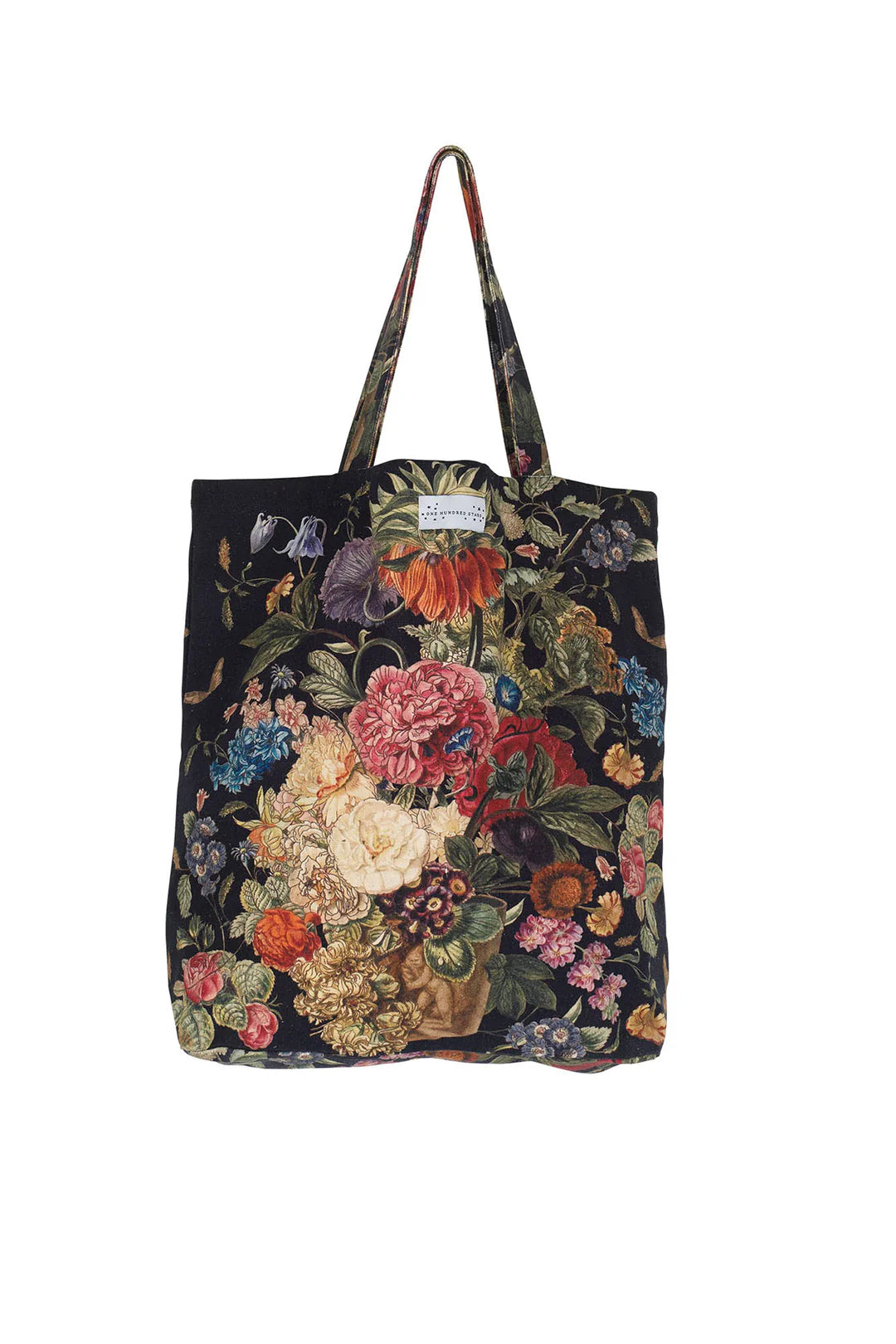 One Hundred Stars Primula Black Canvas Bag