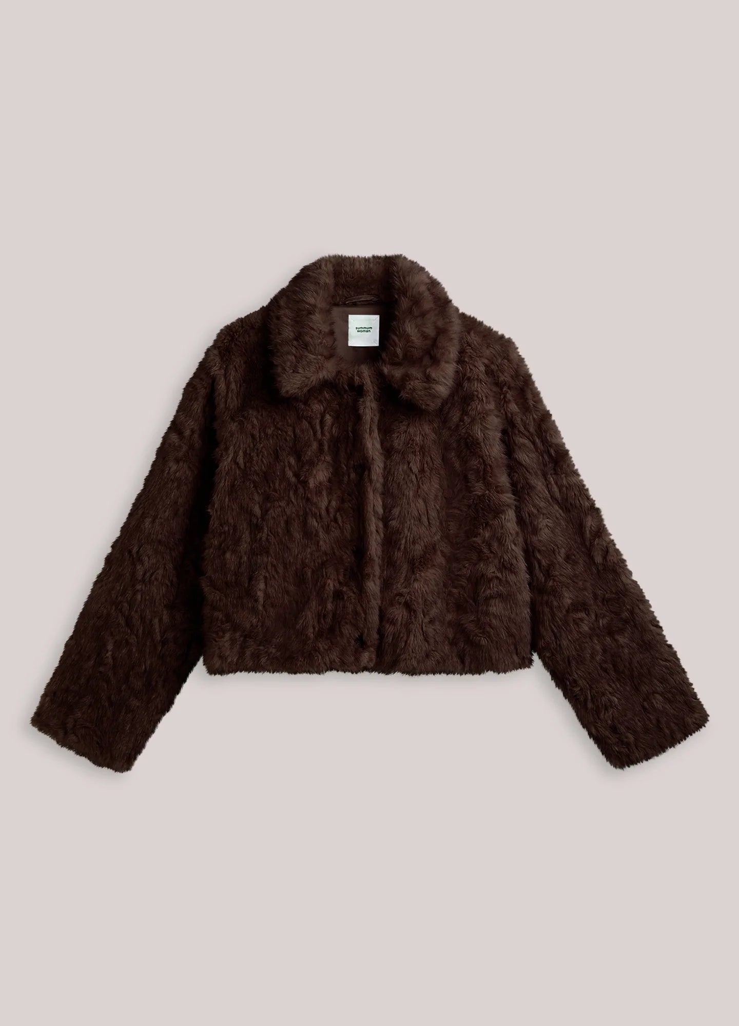 Summum Soft Brown Faux Fur Jacket