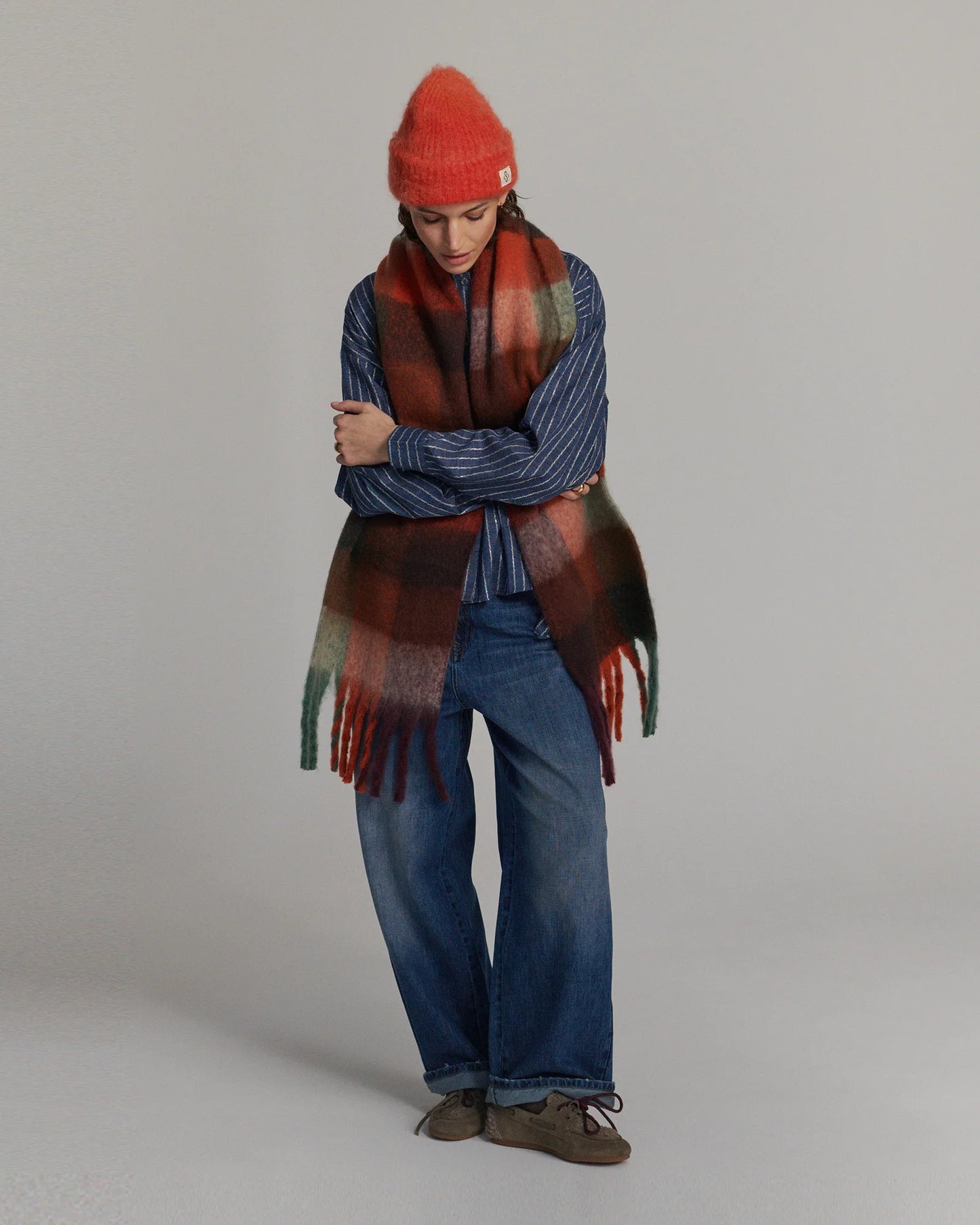 Summum Brushed Checked Scarf