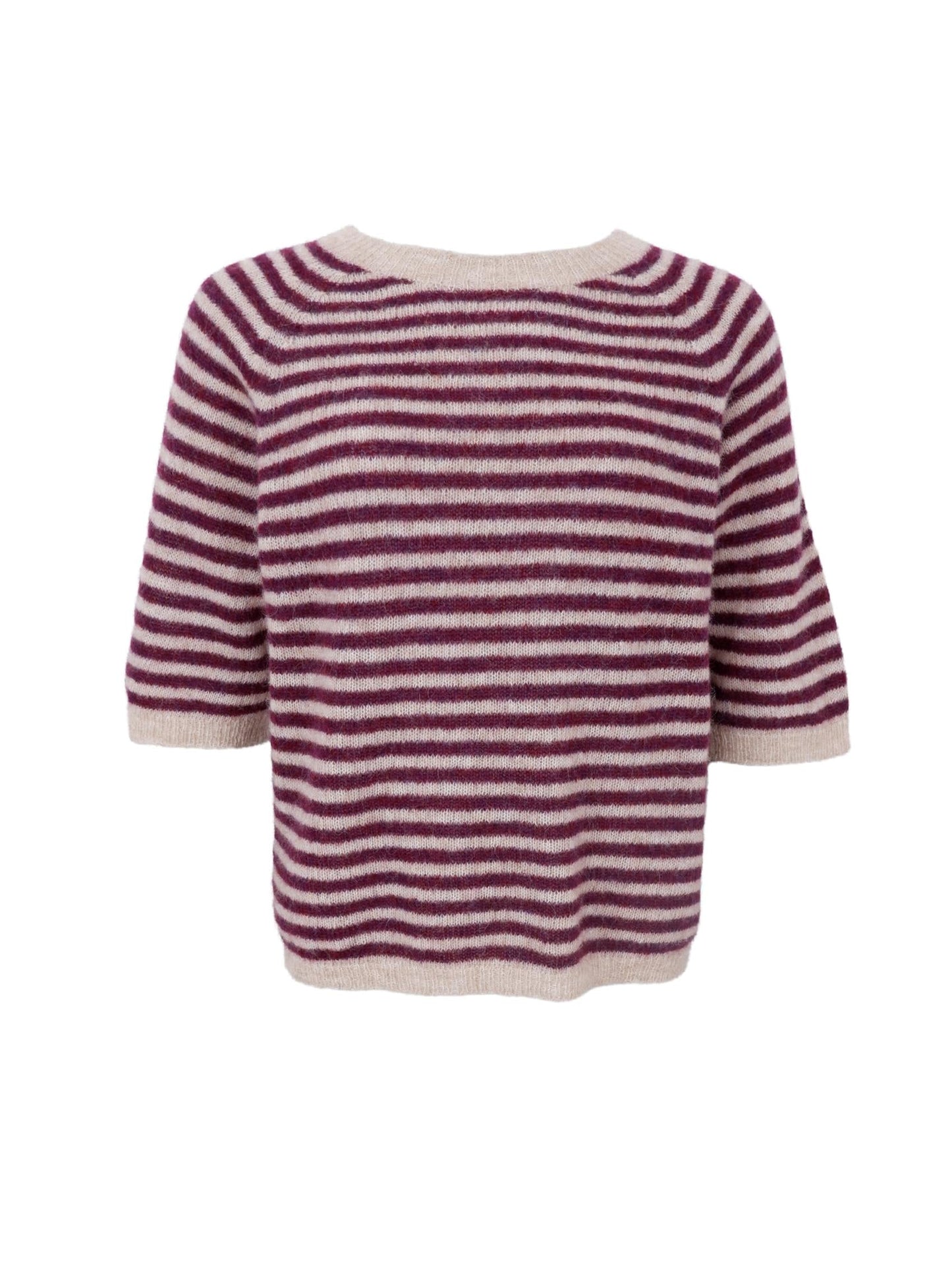 Black Colour Dell Striped Jumper-Plum