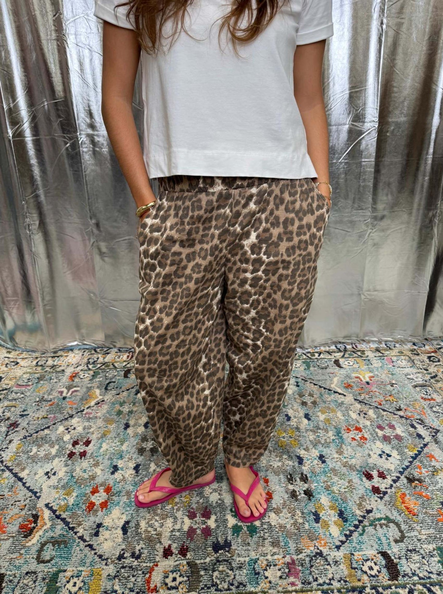 Black Colour Abbie Barrel Pant-Leo