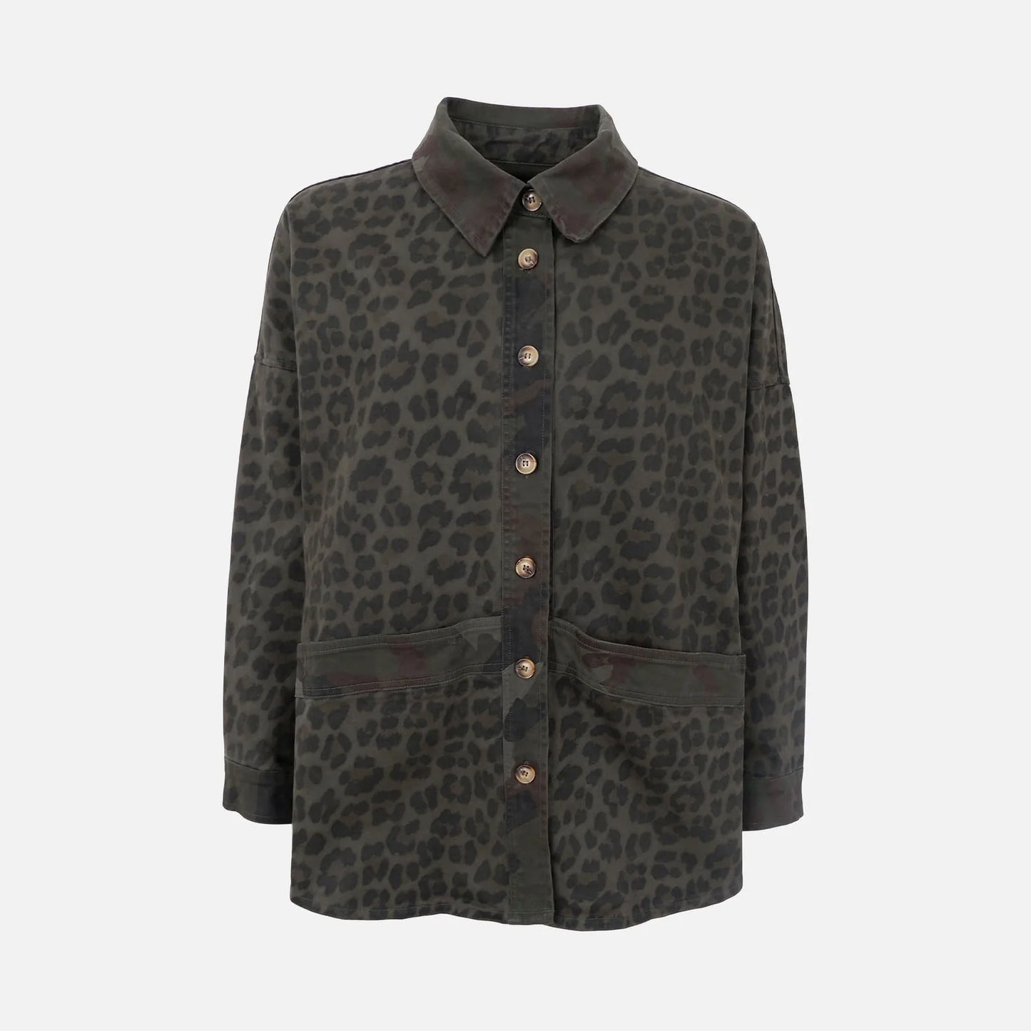 Black Colour Morgan Jacket-Camouflage
