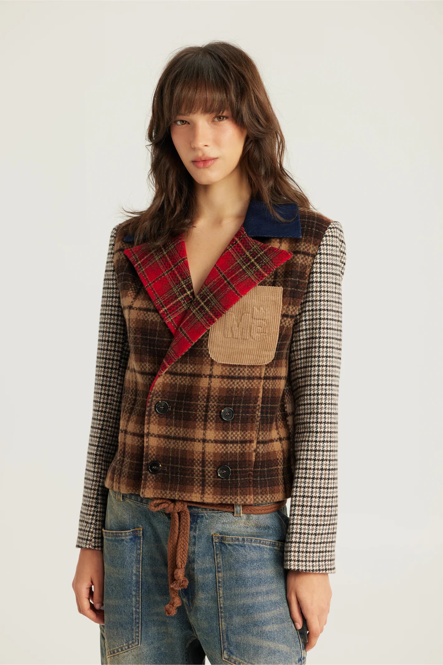 Me369 Daphne Velvet Double Breasted Jacket