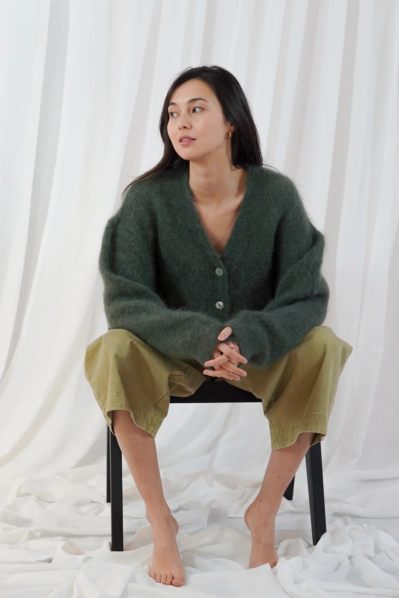 TWNS Cardigan-Military