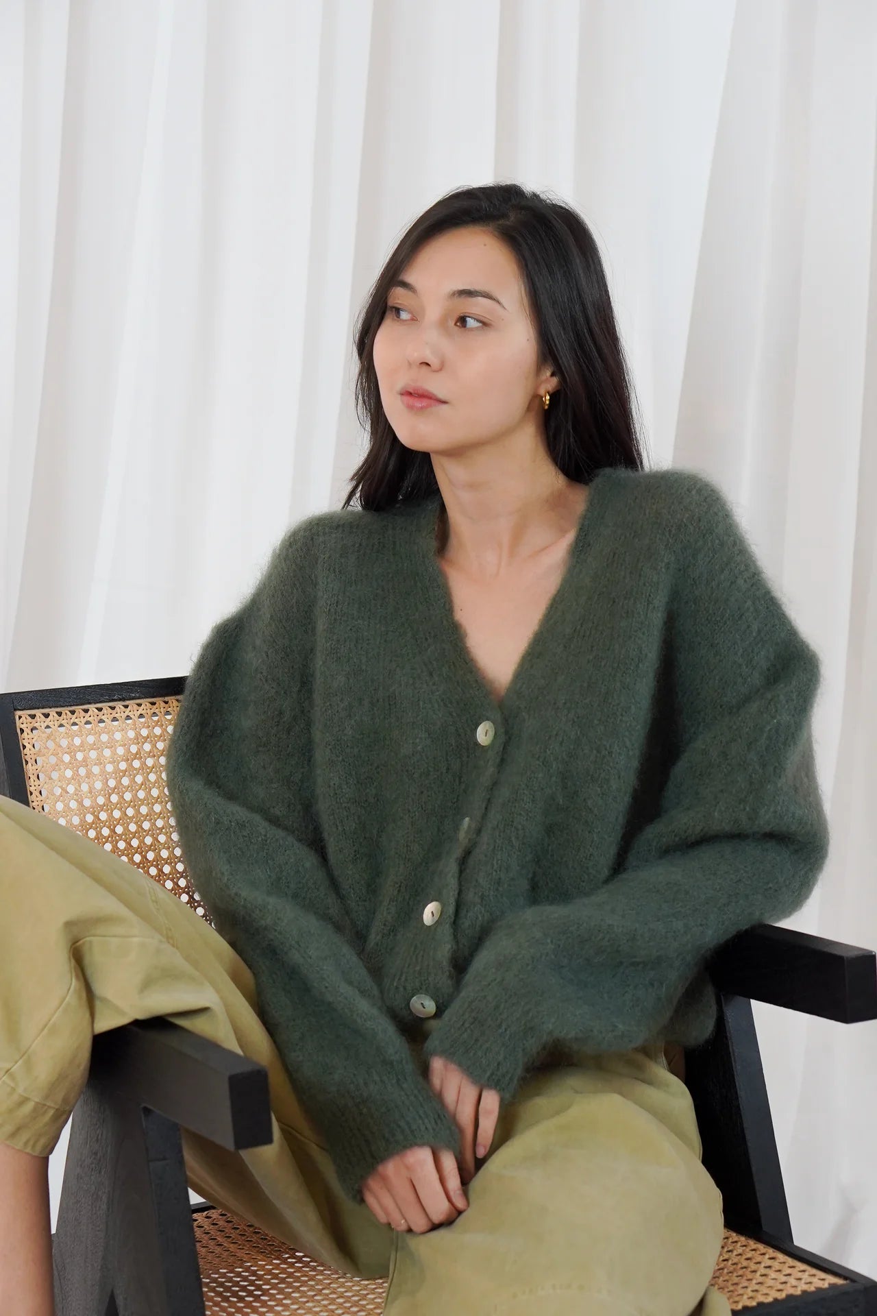 TWNS Cardigan-Military