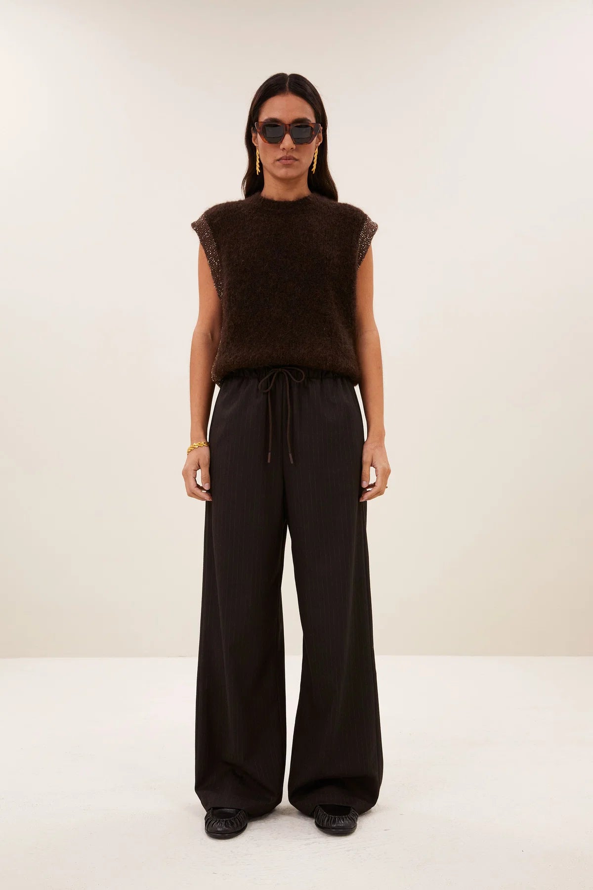 by_bar Noby Spencer Deep Brown Sleeveless Knit