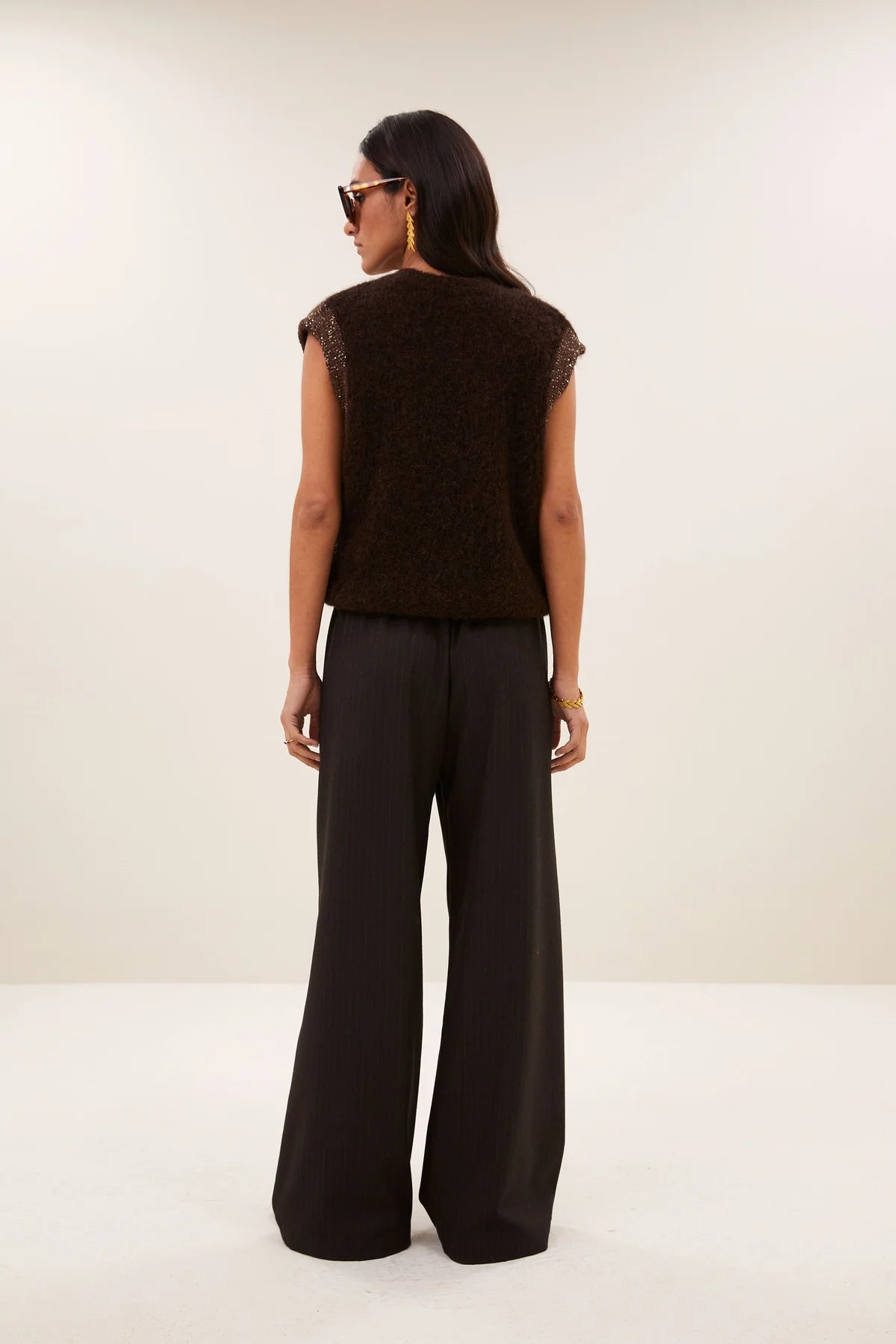 by_bar Noby Spencer Deep Brown Sleeveless Knit