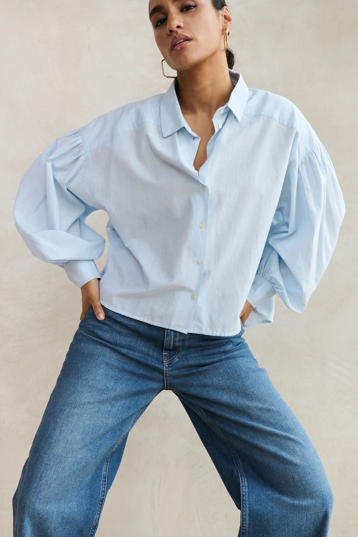 by_bar Sarah Short Chambray Blouse