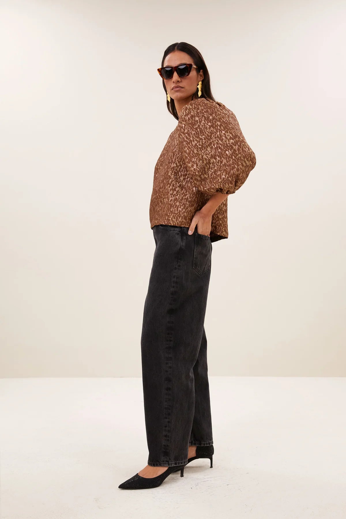 by_bar Jet Sparkle Cheetah Blouse